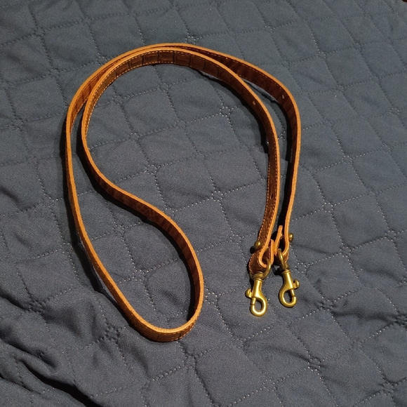 Brahmin Tan Crocodile Embossed Leather Replacement Purse Strap - Picture 2 of 3